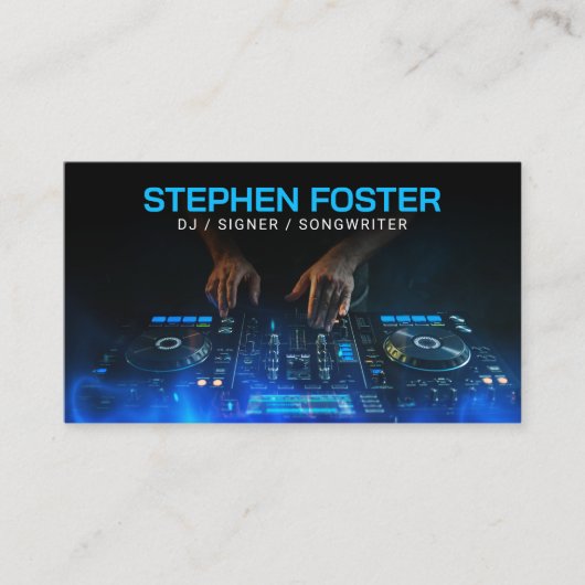 ブルー・ディージェイ シンガー ミュージシャン ディージェイ ミュージック・プロデューサー 名刺 (正面)