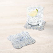 ブルー·トイル·コモノグラムのースター ペーパーコースター (インサイチュ)