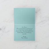 ブルー・トイル・サンキューカードパーソナライズされた、 サンキューカード (内部)