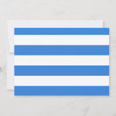 ブルー|トロピカルフラミンゴルアウ（ハワイ式宴会）フォト誕生日 招待状 (裏面)