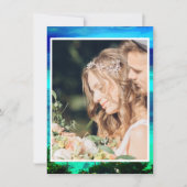 ブルー トロピカル フォト オーシャン デスティネーション ウェディング セーブザデート (正面)