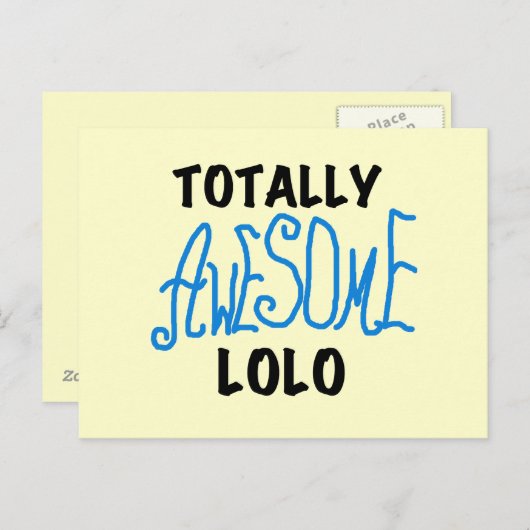 ブルー トータリー アメージング ロロ Tシャツ&ギフト ポストカード (正面/裏面)