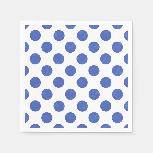 ブルー ドット スタンダードカクテルナプキン (正面)
