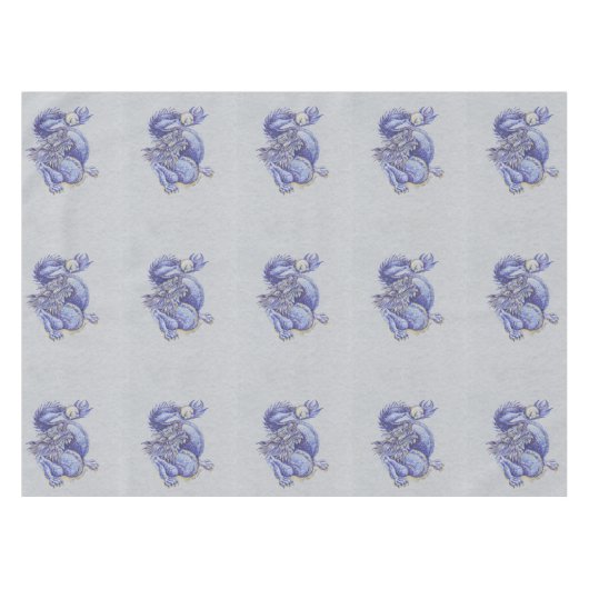 ブルー・ドラゴン テーブルクロス (正面(横))