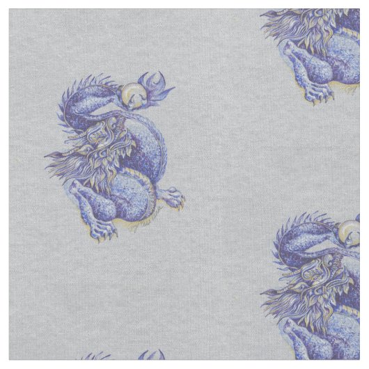 ブルー·ドラゴン ファブリック (クローズアップ)