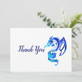 ブルー·ドラゴン·部族のタトゥー サンキューカード (スタンド正面)