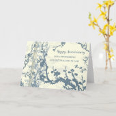 ブルー・ドーター&ソンの法律結婚記念日 カード (黄色い花)