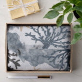 ブルー ナウチカル コーラル ウォーターカラー エレガント パーティー 薄葉紙 (ギフト)