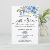 ブルー ナシング ファンシー ジャスト ラブ 挙式 招待状 (スタンド正面)