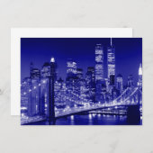 ブルー ニューヨークシティ インビテーション (正面/裏面)