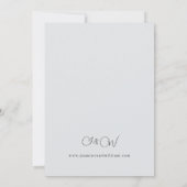 ブルー&ネイビーフローラオンライトブルー結婚ズ 招待状 (裏面)