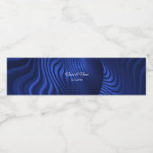 ブルー ネイビー デコレーション ウォーターボトル ラベル (シングルラベル)