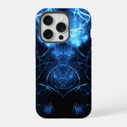 ブルー ネビュラ エナジー フラクタル アート iPhone 15 PROケース