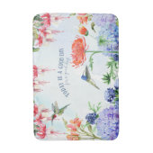 ブルー·ハイドランゲア·フローラ·トゥデイ·ア·グッド·デイ·ガーデン バスマット (正面縦)