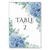 ブルー+ハイドランジア+フラワーズの結婚式 テーブルナンバー (正面)