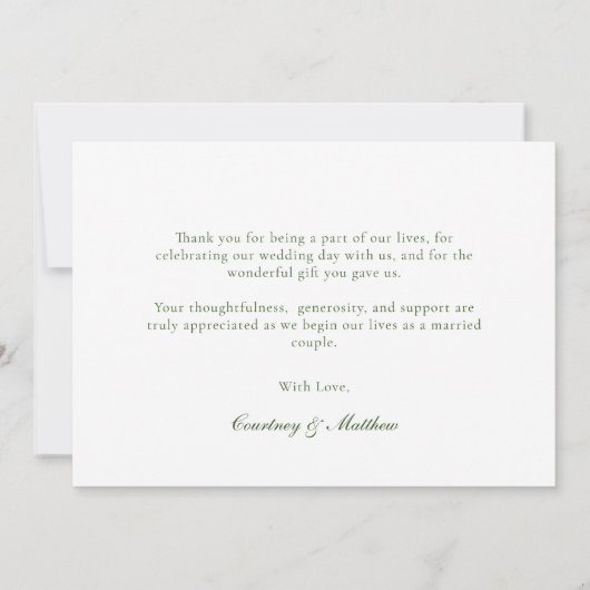 ブルー ハイドレンジアのウェディング サンキューカード (裏面)