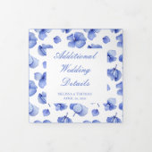 ブルー ハイドレンジア ウェディングの詳細 三つ折り案内状 (カバー)