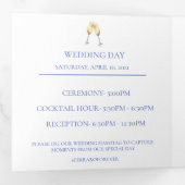 ブルー ハイドレンジア ウェディングの詳細 三つ折り案内状 (内部最初)