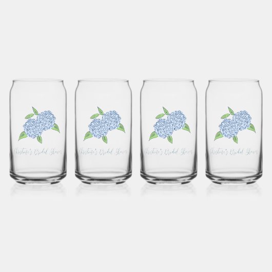 ブルー ハイドレンジア クラシック コースト ブライズシャワー ガラス缶 (正面)