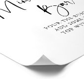 ブルー ハイドレンジア フラワーブライダルシャワー ミモザバー ポスター (角)