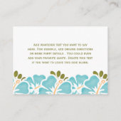 ブルー ハイビスカス 受付 封筒 カード (裏面)