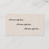 ブルー·ハチドリ·フラワーズ·ビジネスカード 名刺 (裏面)