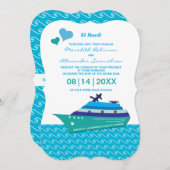 ブルー ハーツ ウェディング クルーズ 招待状 (正面/裏面)