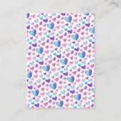 ブルー ハーツ ボーイズ スイートハート シャワーブック 赤ちゃんのために エンクロージャーカード (裏面)