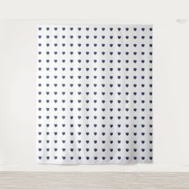 ブルー ハート パターン タペストリー