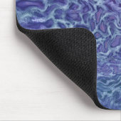 ブルー&バイオレットアクリル抽象芸術流動的アート マウスパッド (コーナー)