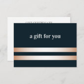 ブルー |バラ金ゴールドエレガントギフトカード (正面/裏面)