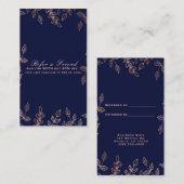 ブルー&バラ金ゴールドグラムボタニカルフレンド参照 紹介カード (正面/裏面)