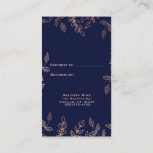 ブルー&バラ金ゴールドグラムボタニカルフレンド参照 紹介カード (裏面)