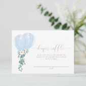 ブルー・バルーンおむつくじチケットカード 招待状 (スタンド正面)