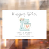 ブルー バーケリー パティシエ ビジネス ウィンドウ クリング ウィンドウサイン (シート2)