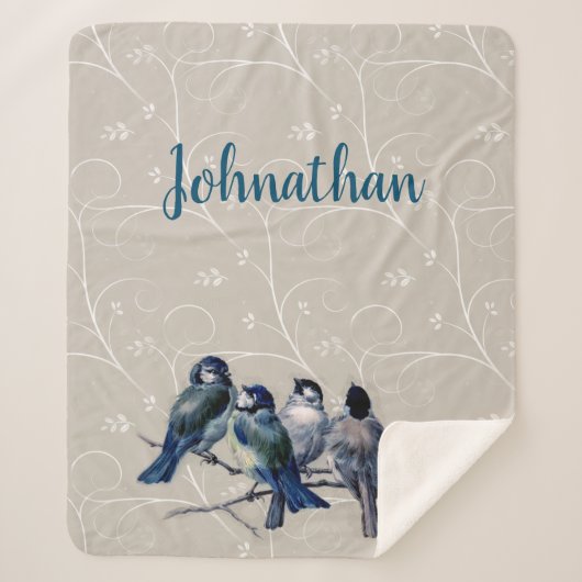 『ブルー・バード・オン・ア・ブランチ』 シェルパブランケット (正面)