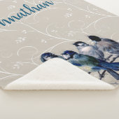 『ブルー・バード・オン・ア・ブランチ』 シェルパブランケット (3/4)