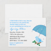 ブルー・バード・スプリンクル・シャワー招待状 招待状 (正面/裏面)