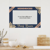 ブルー&パステルファミリー懇親会フォトフレームポスター ポスター (キッチン)