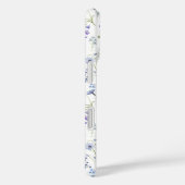 ブルー パープルの水彩画風の草花模様 Case-Mate iPhoneケース (裏面 / 右)