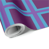 ブルー&パープルスクエア ラッピングペーパー (ロールコーナー)