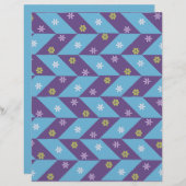 ブルー&パープルスクラップブック紙 (正面/裏面)