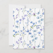 ブルー&パープルワイルドフラワーリース悔やみや弔慰 サンキューカード (裏面)