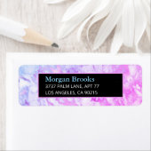 ブルー&パープル大理石、ブラック&ブルーラベル ラベル (インサイチュ)