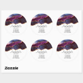 ブルー&パープル宇宙&スターズアゲモダンートビジネス ラウンドシール (シート)