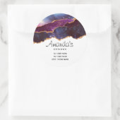 ブルー&パープル宇宙&スターズアゲモダンートビジネス ラウンドシール (バッグ)