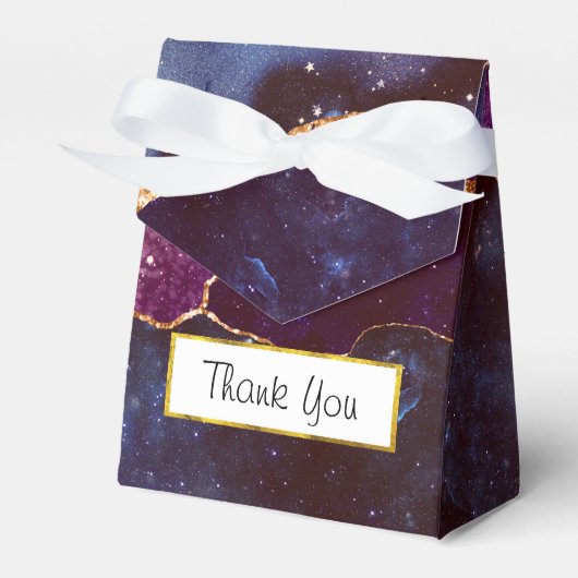 ブルー&パープル宇宙&スターズモダンアゲート フェイバーボックス (正面サイド)