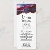 ブルー&パープル宇宙&スターズモダンアゲート 招待状 (正面)