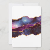 ブルー&パープル宇宙&スター結婚ズ セーブザデート (裏面)