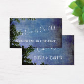 ブルー&パープル素朴ヴィンテージドリンクチケット (デスク)